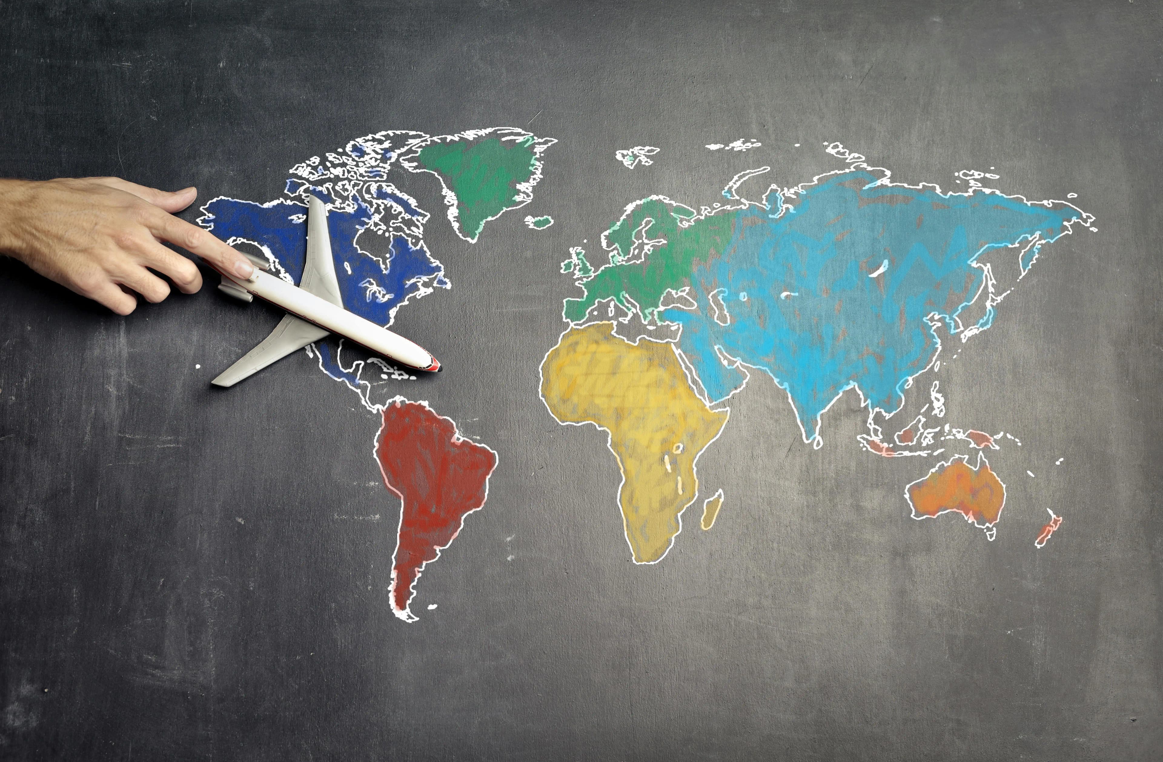 Travel map illustration